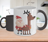 Santa And Rudolph Color Changing Coffee Mug