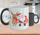 Santa And Rudolph Color Changing Coffee Mug